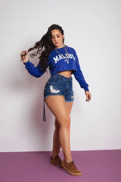 Short Na Stika Jeans 004 Única 34