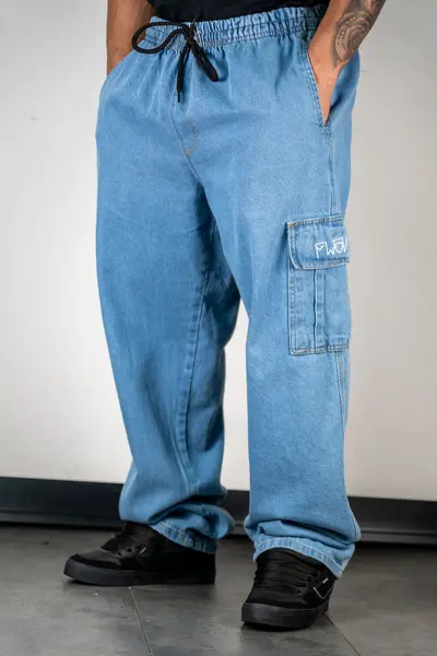 Calça Cargo Sarja Flagrante Base Reta