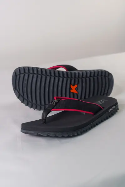Sandália Kenner Original Kivah DKS Preto Black Vermelho