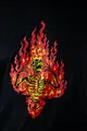 Camiseta Regular MCD Caveira Em Chamas
