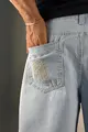 Calça Jeans Flagrantes Tradicional Bolso Bordado