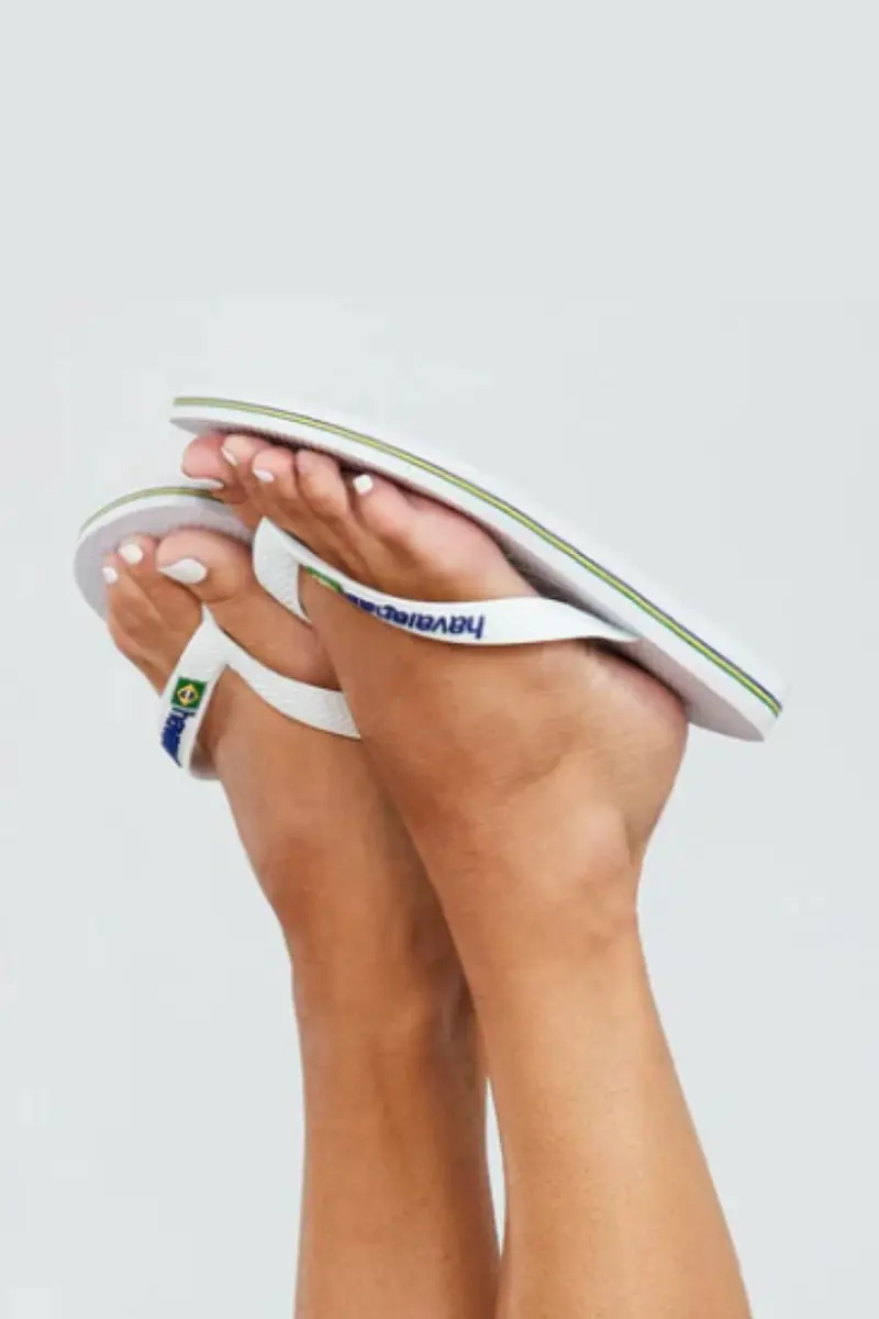 Sandálias Havaianas Brasil Logo Azul