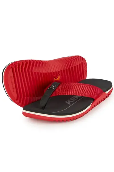 Sandália Kenner Original NK6 Pro Poliéster Preto/Branco/Vermelho